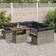 vidaXL 9 Piece Garden Sofa with Cushions Grey Outdoor Lounge Set