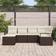 vidaXL 6-Delad Trädgårdsoffagrupp Med Kuddar 6 Pcs Brun Poly Rattan Loungeset