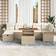 vidaXL 8 Piece Garden Sofa Beige Poly Rattan Outdoor Lounge Set
