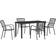 vidaXL 5 Piece Garden Anthracite Steel Patio Dining Set