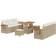 vidaXL 9 Piece Garden Sofa Beige Poly Rattan Outdoor Lounge Set