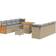 vidaXL 11 Piece Garden Sofa Beige Poly Rattan Outdoor Lounge Set