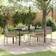vidaXL 5 Piece Garden Beige Poly Rattan Patio Dining Set