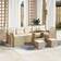 vidaXL 10 Piece Garden Sofa Beige Poly Rattan Outdoor Lounge Set
