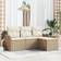 vidaXL 4 Piece Garden Set Beige Poly Rattan Modular Sofa