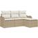 vidaXL Havesofa Sæt Med Pude 4 Pcs Beige Modulsofa