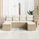 vidaXL 6 Stykker Have Sofa Sæt Med Puder Beige Modulsofa