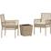 vidaXL 3 Piece Garden Beige Poly Rattan Bistro Set