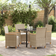 vidaXL Have Spisebordssæt 5 pcs Beige Polyrattan Havemøbelsæt