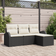 vidaXL Garden Set with Cushion 4 Pcs Black Modular Sofa