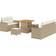 vidaXL 8 Piece Garden Set Beige Poly Rattan Modular Sofa