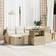 vidaXL 7 Piece Garden Sofa Beige Poly Rattan Outdoor Lounge Set, Table incl. 1 Sofas