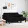 vidaXL Garden with Bench and Cushions L-Shaped Black Velvet Outdoor Sofa