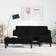 vidaXL Garden with Bench and Cushions L-Shaped Black Velvet Outdoor Sofa