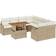 vidaXL 9 Piece Garden Sofa Beige Poly Rattan Outdoor Lounge Set