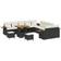 vidaXL 13 Piece Garden Sofa Black Poly Rattan Acacia Outdoor Lounge Set