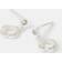 Accessorize Sterling Silver Diamante Clover Drop Earrings - Grey