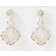 Accessorize Sterling Silver Diamante Clover Drop Earrings - Grey