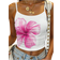 Shein Tween Girls' Fitted Casual Sports Camisole Basics Flower Tank Top White
