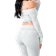 INAWLY Women 2pcs Set Off Shoulder Long Sleeve Cropped Top And Pants
