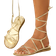 Shein Summer New Vacation Lace-Up - Gold