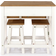 Core Products Corona Breakfast White Waxed Pine Dining Set 72x80cm 3pcs