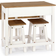 Core Products Corona Breakfast White Waxed Pine Dining Set 72x80cm 3pcs