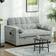 Homcom Pull Out Light Grey Sofa 138.5cm 2 Seater