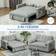 Homcom Pull Out Light Grey Sofa 138.5cm 2 Seater