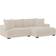 P&B Beige ECKSOFA Sofa 265cm 2Stk. Zweisitzer