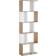 Homcom S-Shaped Wooden Oak Book Shelf 184.5cm