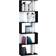 Homcom S-Shaped Wooden Black Book Shelf 184.5cm