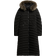 Superdry Longline Faux Fur Hooded Puffer Jacket - Black