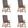 vidaXL Reclining Garden Chairs with Cushions 4 pcs