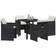 vidaXL 5 Piece Garden Black Poly Rattan Patio Dining Set
