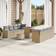 vidaXL Havesofa Sæt Højdejusterbar 11 pcs Beige Polyrattan Loungesæt