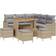 vidaXL Trädgårdsoffset 9 pcs Beige Konstrotting Modulsoffa
