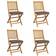 vidaXL Folding Chair 4 pcs Grey 49 x 57.5 x 92 cm