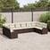 vidaXL Trädgårdsoffset 10 pcs Brun Poly Rattan Loungeset