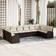 vidaXL Garden Sofa 10 Pcs Brown Poly Rattan Outdoor Lounge Set