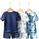 Shein 6pcs Boy Pajamas Cartoon Cosmic Ocean Animal Print Snug Fit T-shirt and Shorts Set - Multicolor