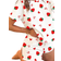 Shein Cute Strawberry & Heart Print Tween Girls' Casual Minimalist Round Neck Short Sleeve Top & Shorts Pajama Set - Multicolor