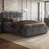 Flair Waltz Fabric Ottoman Bed King Grey 162x215cm