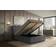 Flair Waltz Fabric Ottoman Bed King Grey 162x215cm