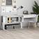 vidaXL 801104 High Gloss White Writing Desk 50x200cm