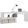 vidaXL 801104 High Gloss White Writing Desk 50x200cm