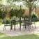 vidaXL 5 Piece Garden Anthracite Steel Patio Dining Set, 1 Table incl. 4 Chairs