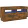 vidaXL Cabinet with Led Lights Smoked Oak TV Bench 80x40cm