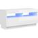 vidaXL Cabinet with Led Lights High Gloss White TV Bench 80x40cm