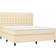vidaXL Med LED-Lys 180x200 cm Stof Cremefarvet Rammeseng 180x203cm